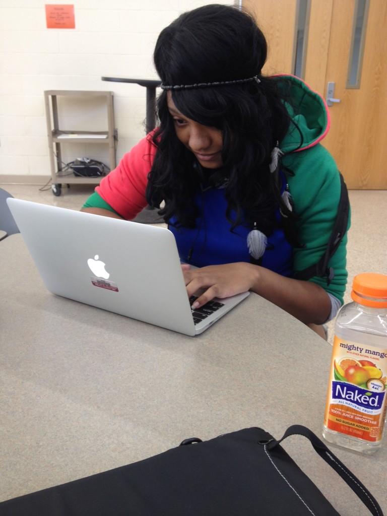 Senior Kyla Crabb attempts to unravel the mysteries of web design