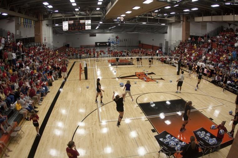 Photo of the Ames High Gym, where hopefully will be the location of not only IBall but IPong and IBad too. 