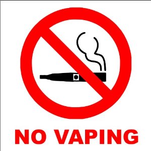 Pic Credit: Aspen Valley Vapes Example of a No-Vaping Sign, it isn't widely utilized or at all in Ames.