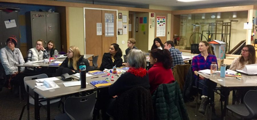 Students participate in Mental Health first aid training in February.