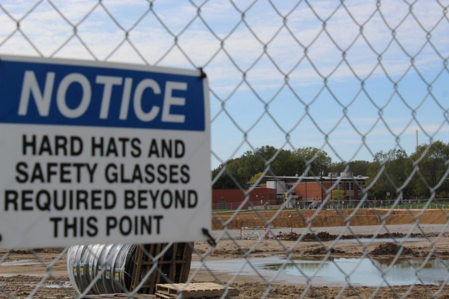 The the constriction site of the new Ames High School. Picture taken by Erin Murphy.