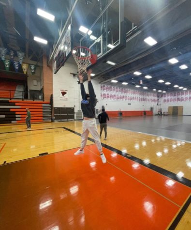 Genesee Diggins-Kennedy warms up her hops for a Wednesday night game. 