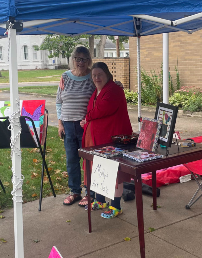 Lori Allen, Supergrandma, stands with her daughter, Molly, who she has advocated for throughout much of her life.