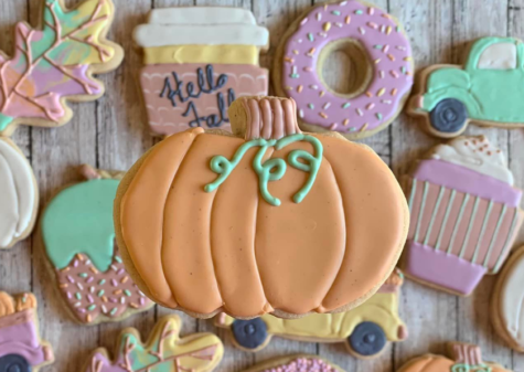 Fall-themed cookies baked and decorated by Ms. Hunt 