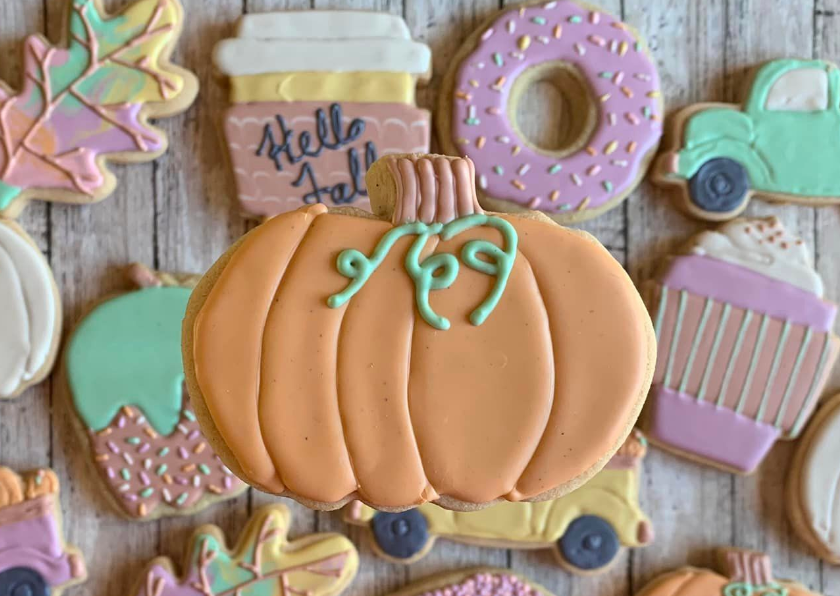 Fall-themed+cookies+baked+and+decorated+by+Ms.+Hunt+