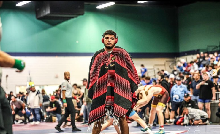 Herrera+awaiting+his+Quarter+Final+matchup+at+the+Super+32+Wrestling+Tournament+on+October+22%2C+2023%2C+in+Greensboro%2C+North+Carolina.+Photo+by+Allyson+Schwab