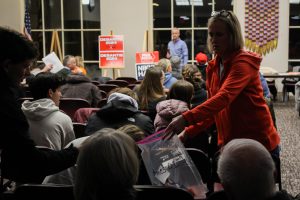 Voters cast their ballots at caucus location Ames 01 at the Memorial Union on Monday January 15. 