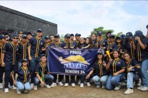 Seniors pose for a group photo on their first day of senior year in school facilities. Photo  by Building Minds School.