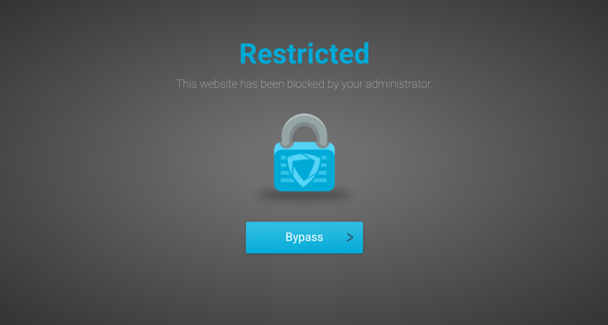 The 'restricted' message that appears on school computers.