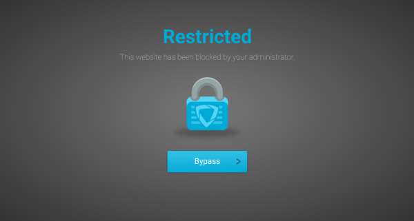 The 'restricted' message that appears on school computers.