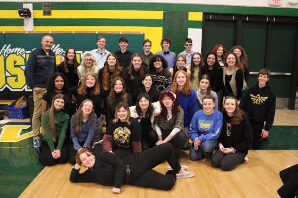 Large group Ames High Speech students after a day of competition. 